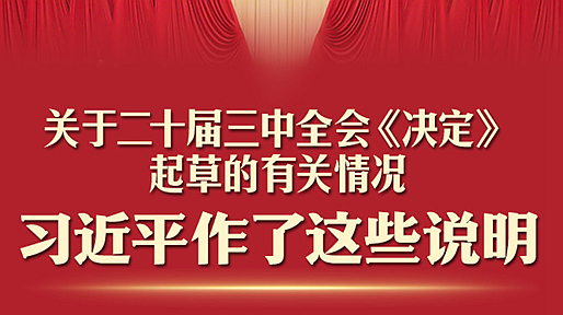 一圖速讀！習近平關于二十屆三中全會《決定》的說明